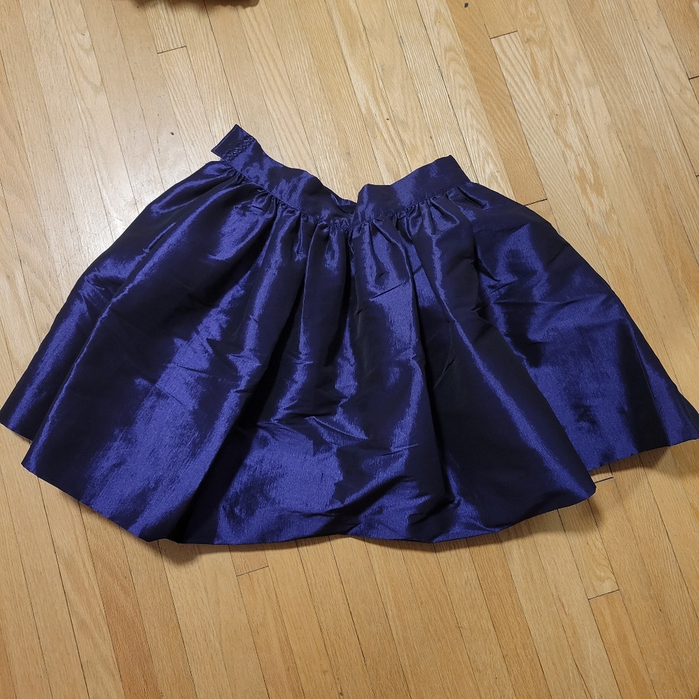 Custom Made Purple Taffeta Party Skirt